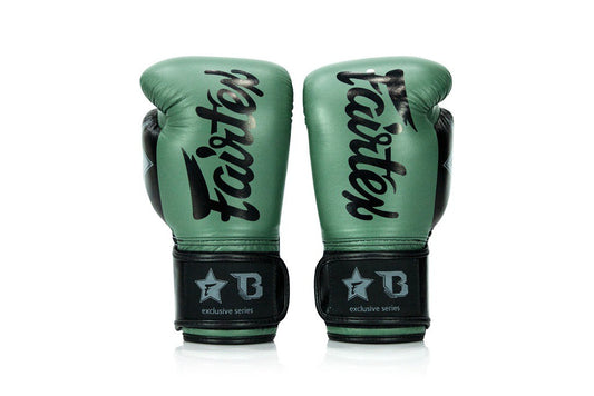 Fairtex x Booster BG V2 Boxing Gloves – Green / Black