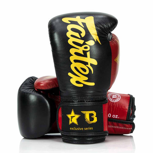 Fairtex x Booster FXB BG V2 Boxing Gloves – Black / Red / Gold