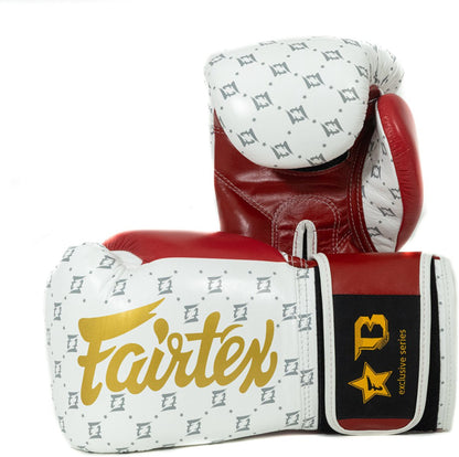 Fairtex x Booster BG Bokshandschoenen – Star White/Wine Red