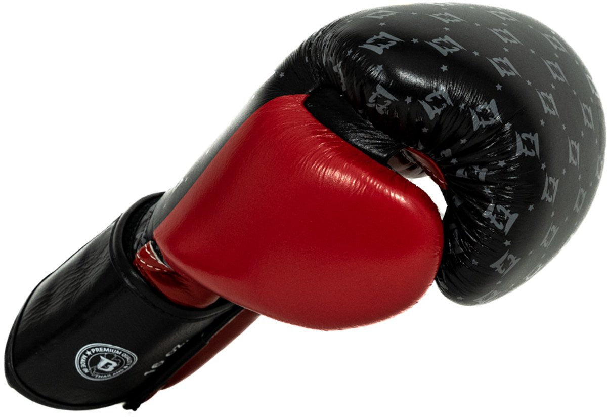 Fairtex x Booster BG Boxing Gloves – Star Black/Wine Red