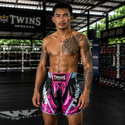 Short Muay Thaï Twins TTBL – Candy Pink